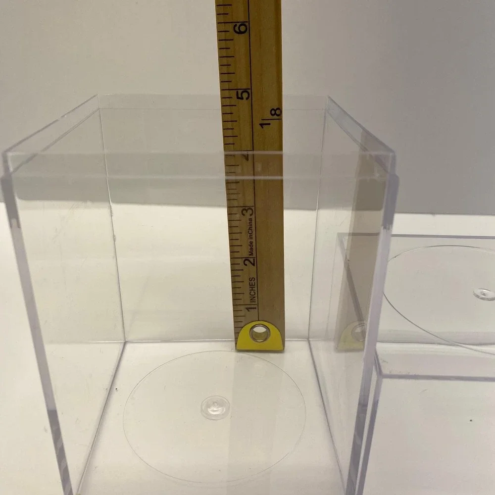 Clear Plastic Display Box Container Stackable Storage Case 7 in